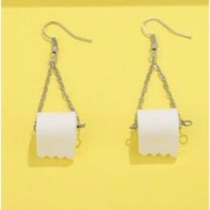 Funny Toilet Paper Earrings